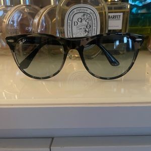 Raybans. Blue gradient GLASS lens.